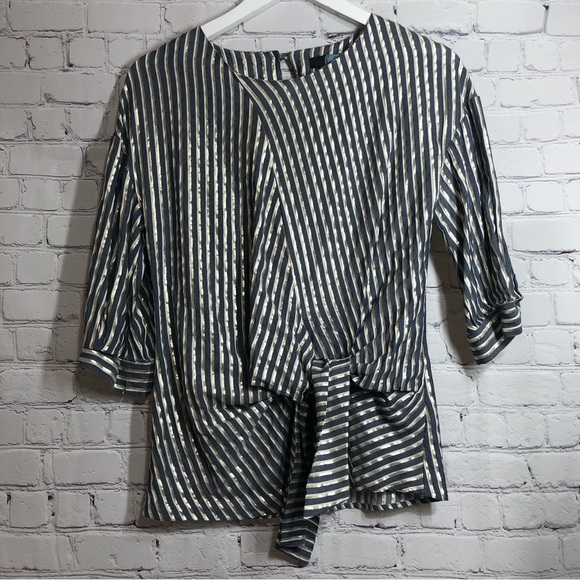 Antropology Eva Franco blouse with gold stripes - Picture 1 of 14